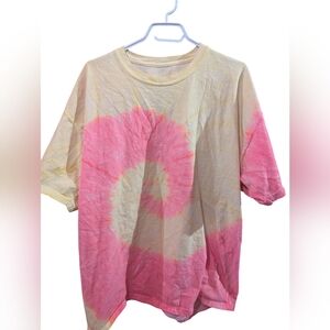 Pink and Yellow Tie-Dye T-Shirt Man